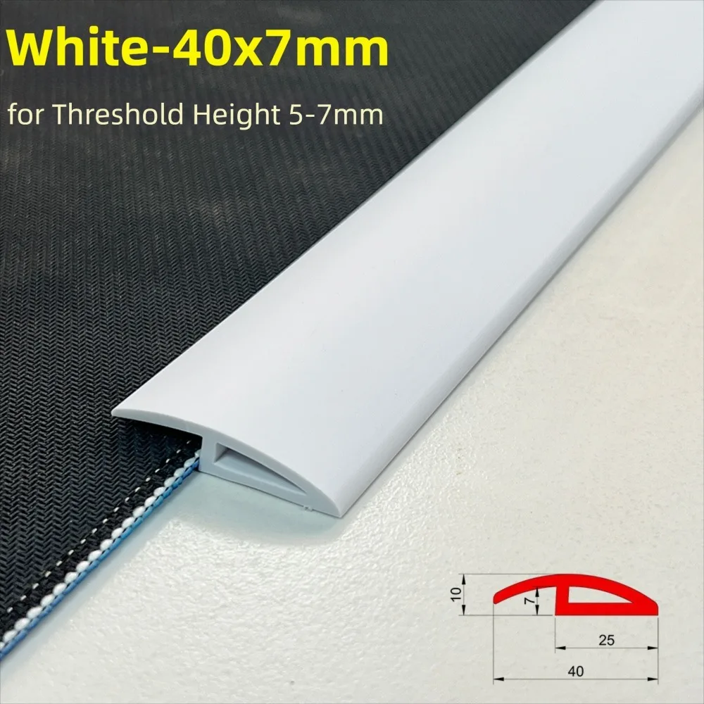 Carpet to Tile Floor Transition Strip Wear-resistant Cuttable Edging Trim Strip Self Adhesive PVC Divider Strip Doorway