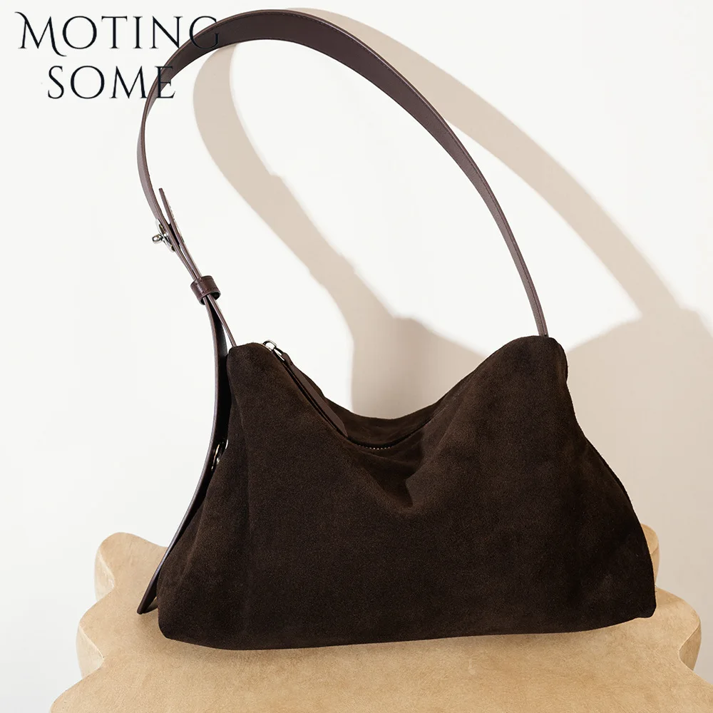 الشتاء لينة حقيبة فاخرة من جلد الغزال حقيبة يد امرأة الكتف رسول ماتي جلد البقر حمل الحقائب تحت الإبط السرج المحافظ جديد في المحفظة اليومية #2