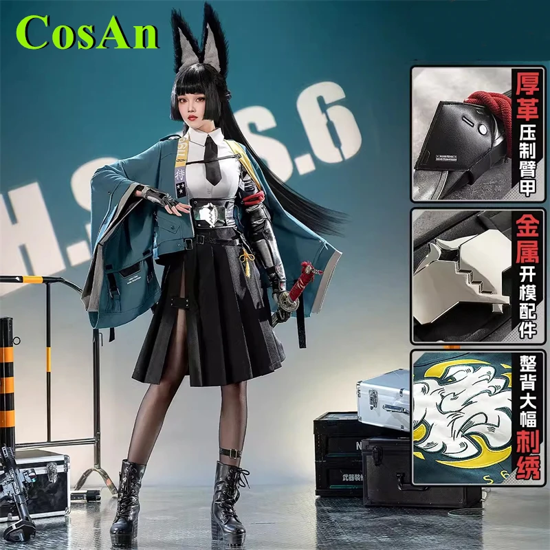 CosAn Game Zenless Zone Zero Hoshimi Miyabi Cosplay Costume Gorgeous Sweet Maid Dress Activity Party Role Play Clothing