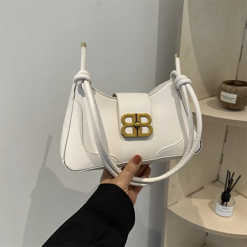 2024 new bag fashion trend casual shoulder bag simple retro large capacity crossbody bag pure and novel girl bag