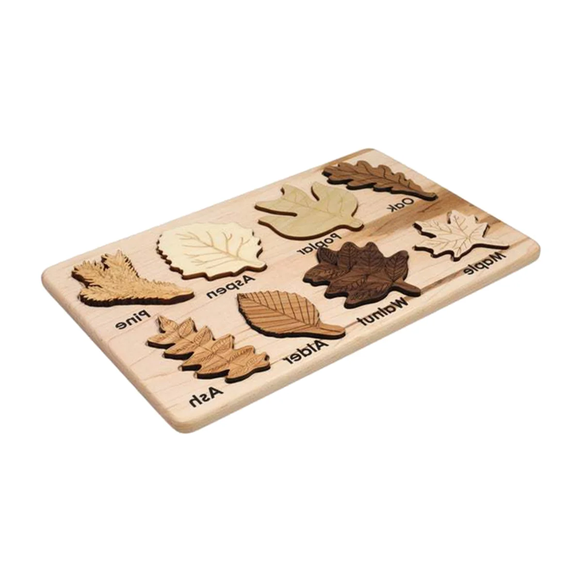 Tree Puzzle Wooden Leaf Puzzle Hand Scratch Board Jigsaw Early Education Cognitive Panel