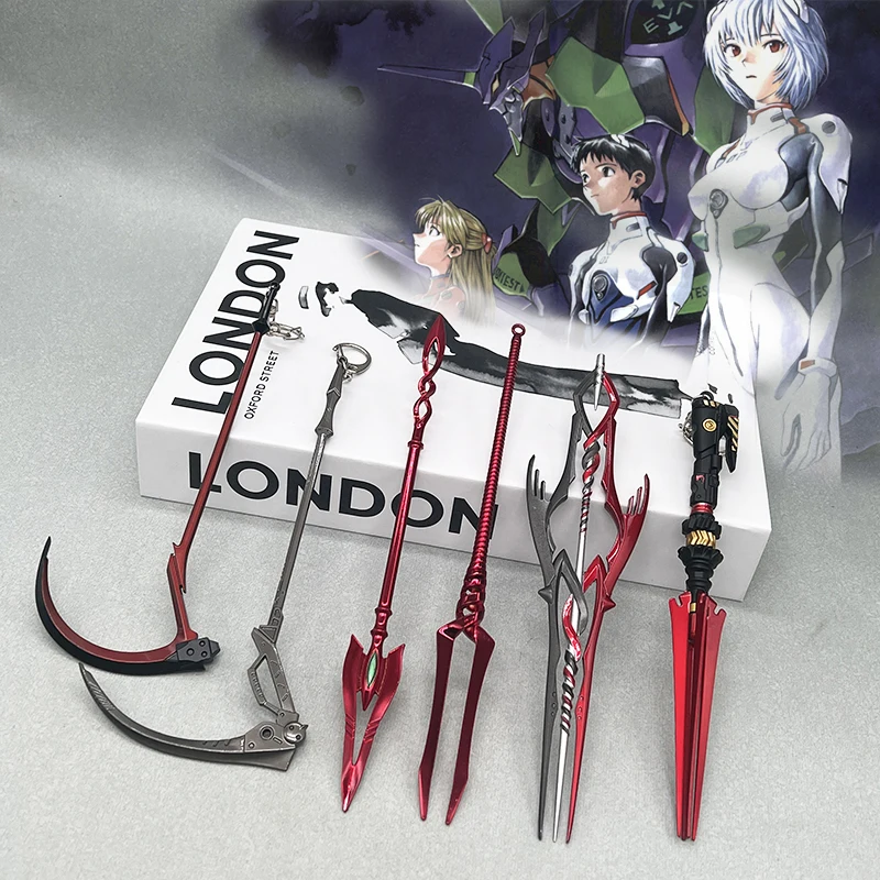 

EVA Metal Weapon Model Anime Replica Spear of Longinus Rei Ayanami Scythe Desktop Decorations Accessory Collectible Toy Boy Gift