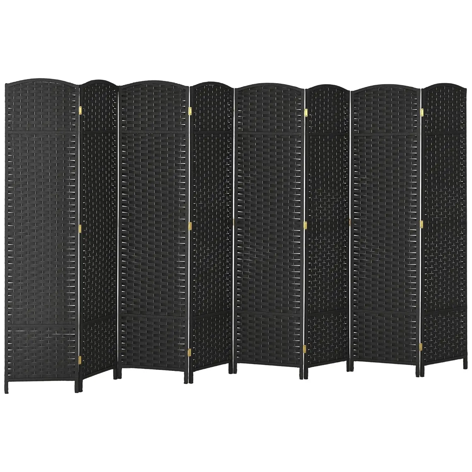 

Room Divider, 8 Panel Folding Privacy Screen, 5.6' Tall Freestanding Wall Partition for Home Office, Bedroom, Black, Customized