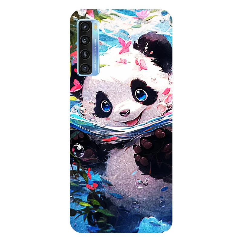 For TCL 20L 20L+ 20S Case Cover TCL 20L Plus T775H Case Lovely Panda Wolf Soft Silicone Back Cover for TCL 20S T7730 Phone Case