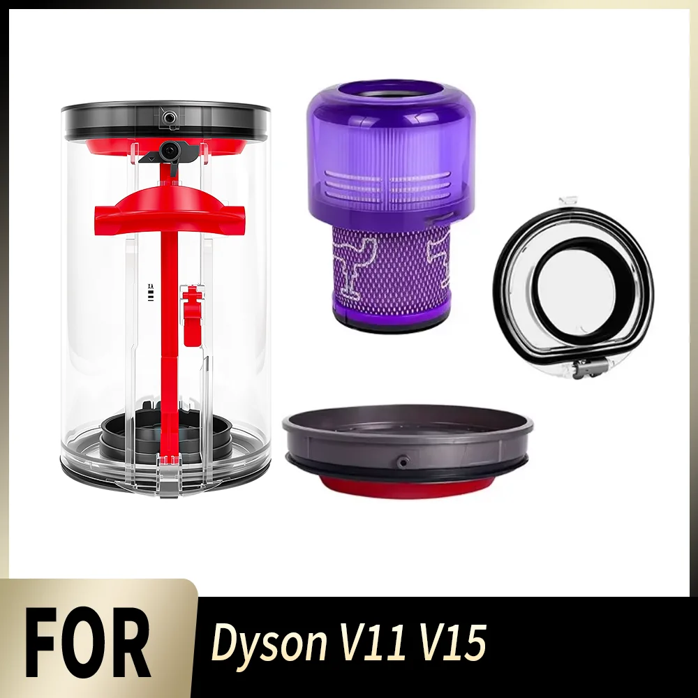 Versiegelter Staubbehälter-Basisdeckel-Dichtungsring für Dyson V11 V15 HEPA-Filter Fixierter Staubbehälter Staubbehälter Anti-Leck-Ersatzteil für Staubsauger