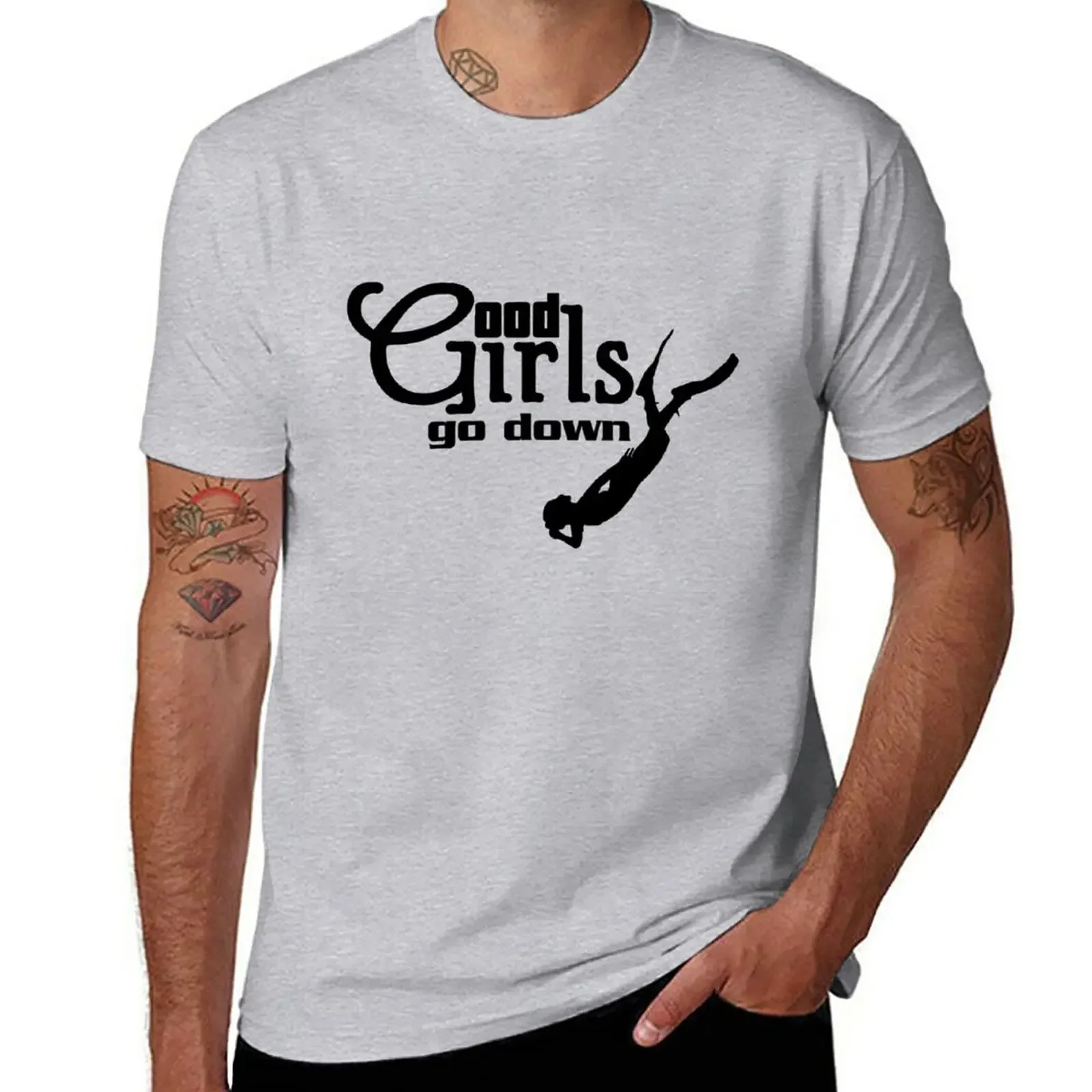 

Good girls go down T-Shirt Aesthetic clothing summer tops oversized big and tall t shirts for men