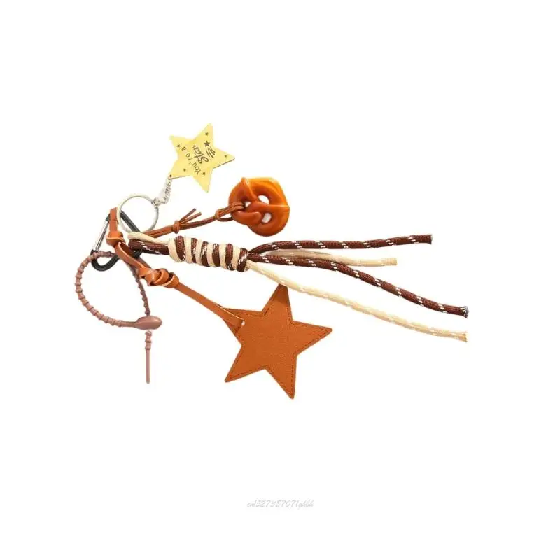 

X5XA Strong Polyester Cosmic Charm Keychain Fashion Bag Decoration For Women Men