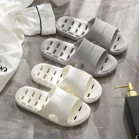 Unisex EVA Non Slip Soft Bottom Leaking Shower Man Woman Home Slippers Punching Bathroom Quick Drying Slipper 5