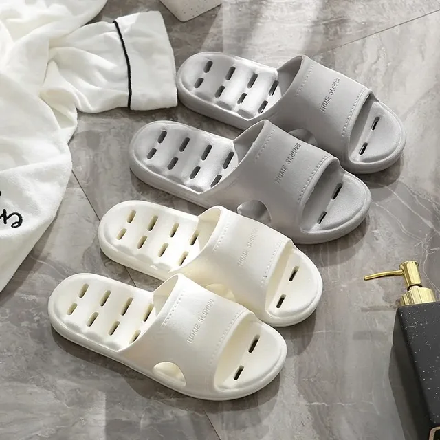 Unisex EVA Non Slip Soft Bottom Leaking Shower Man Woman Home Slippers Punching Bathroom Quick Drying Slipper 5