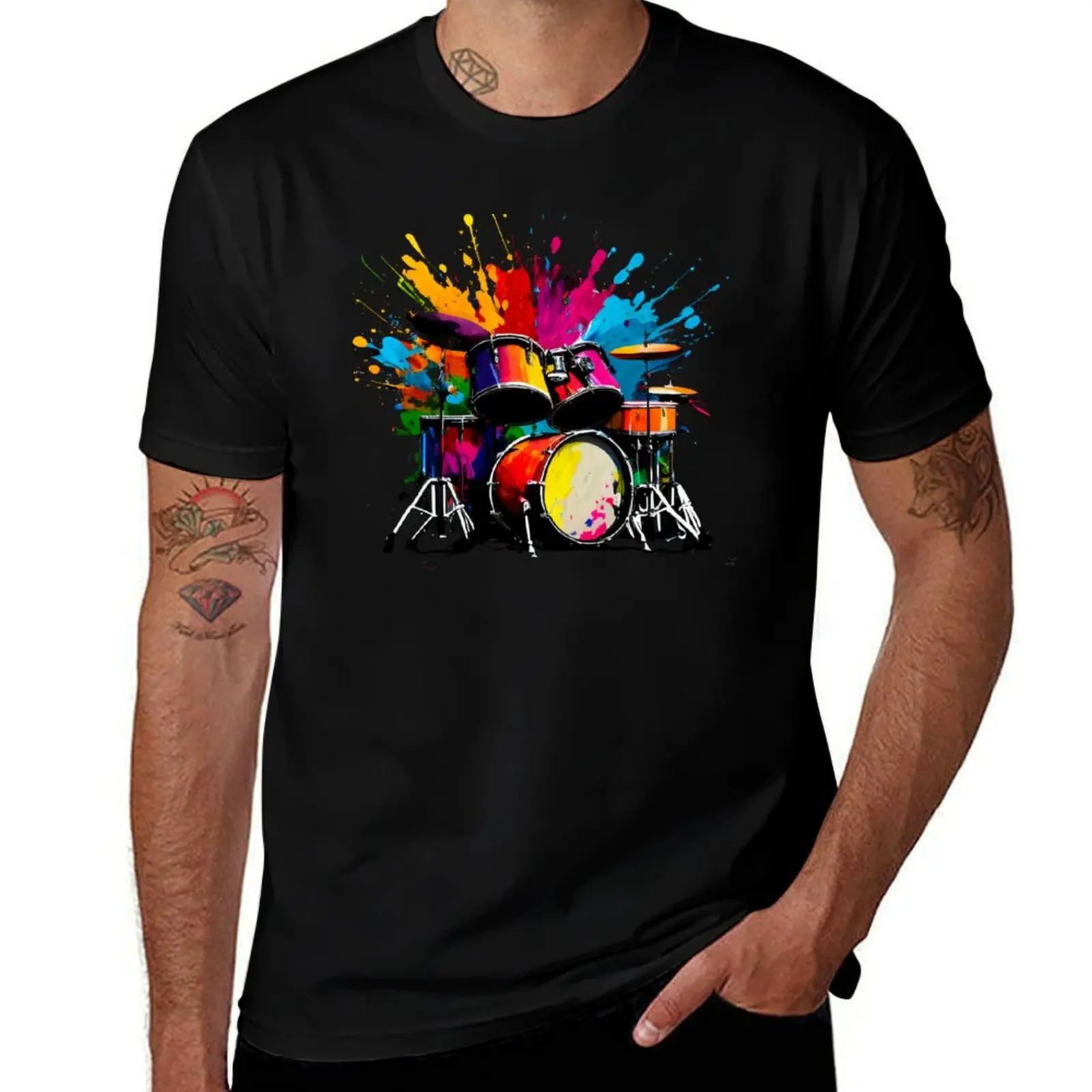 

Drumset T-Shirt vintage t shirts tops rapper graphic tees mens clothes