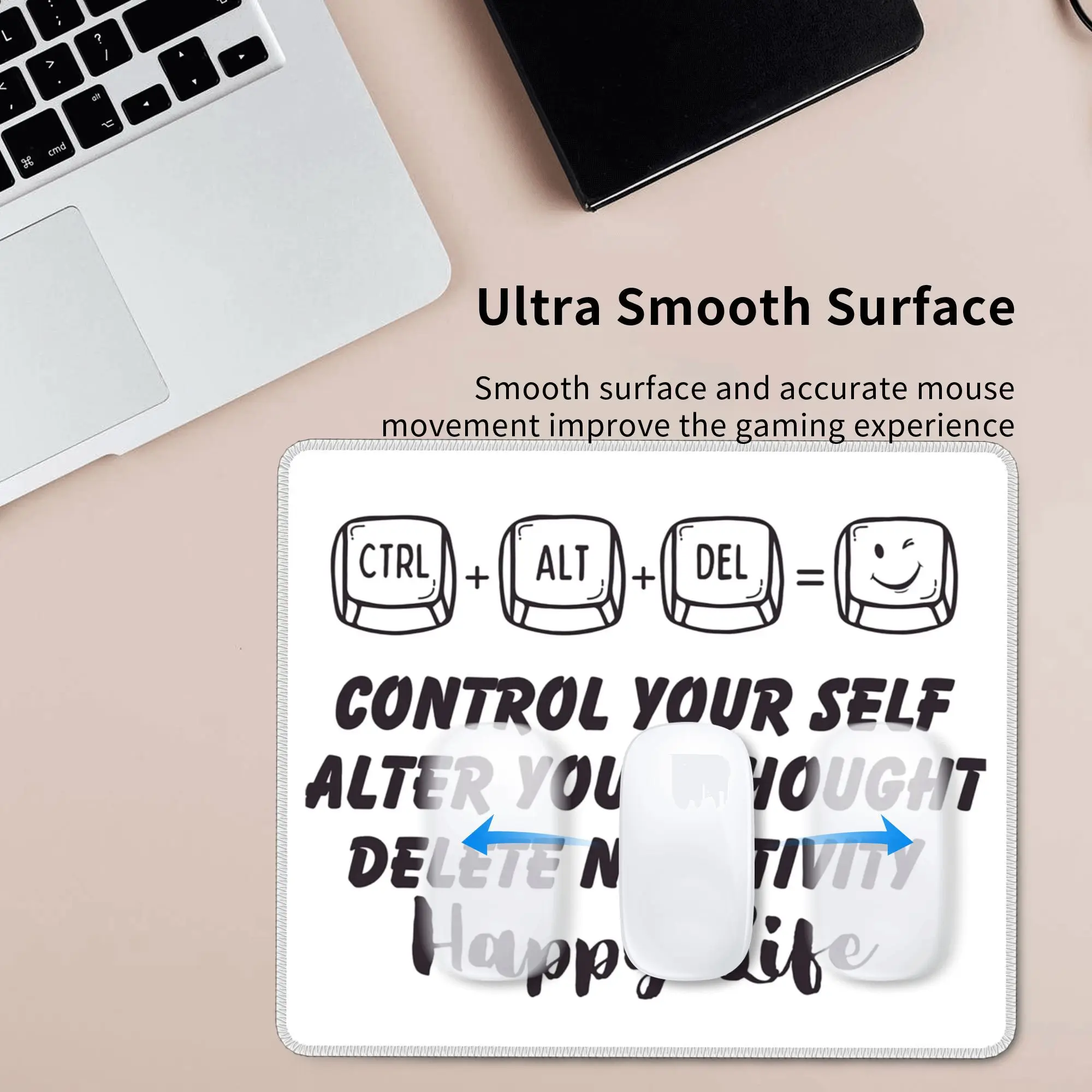 Ctrl Alt Del。 コントロール Alt 削除マウスパッドコンピュータキーボードマウスマットゲーマー PC ラップトップデスクマットオフィスアクセサリーテーブルマット