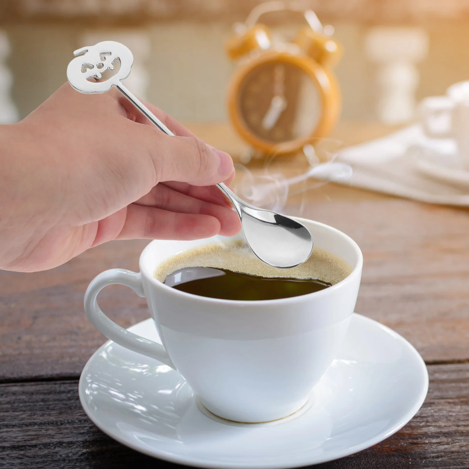 

Stainless Steel Cocktail Stirring Spoon, Halloween Coffee Stirrer, Bar Mixing Spoon, Small Ladle For Sauce, Household