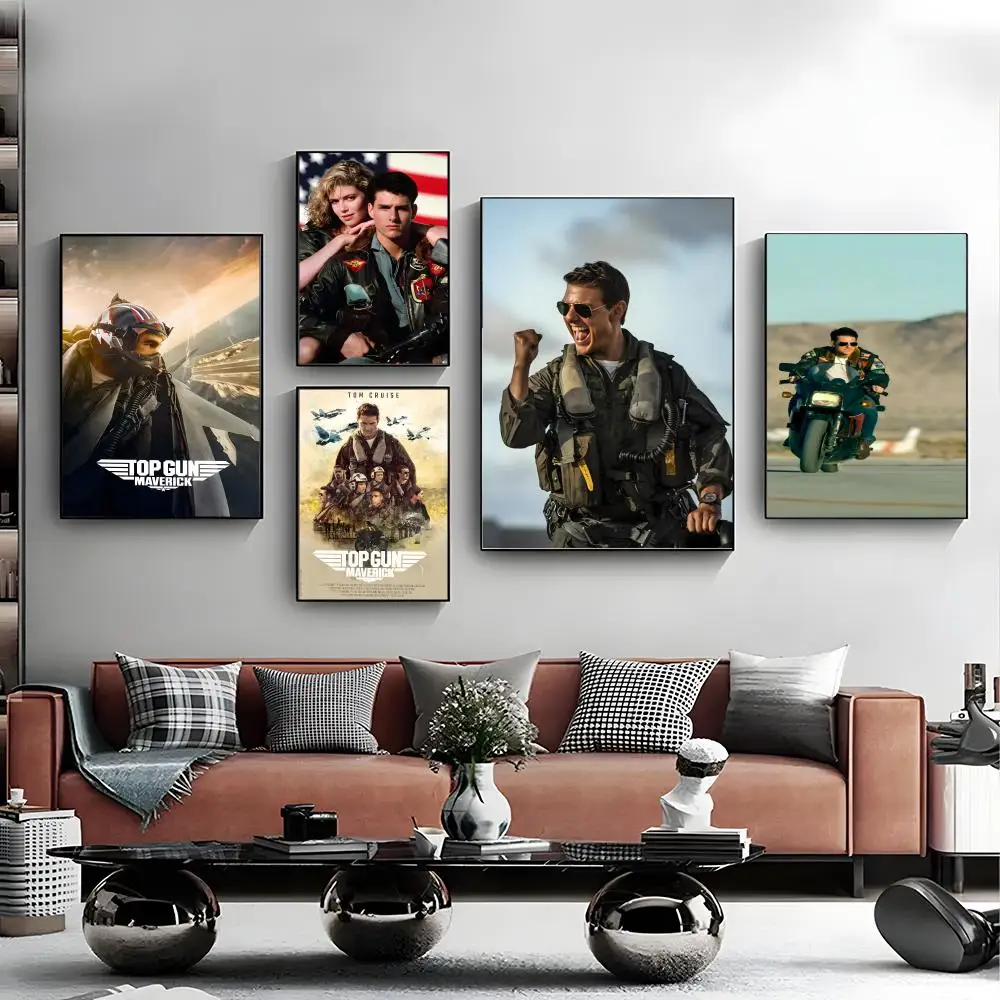 Action Aviation Blockbuster Top Gun Maverick Poster Canvas Wall Art Print Poster Decorative Mural Home Decor Gift Unframed