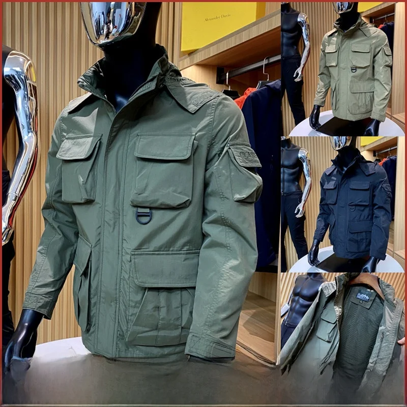 

Молодежная уличная камуфляжная куртка, весенне-осенняя легкая водонепроницаемая повседневная модная верхняя одежда с несколькими карманами