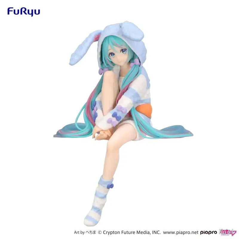 Genuino Furyu Hatsune Miku tapón de fideos pijamas de oreja ropa de marinero de toro Cyber neón en Stock modelo de figura de Anime Original