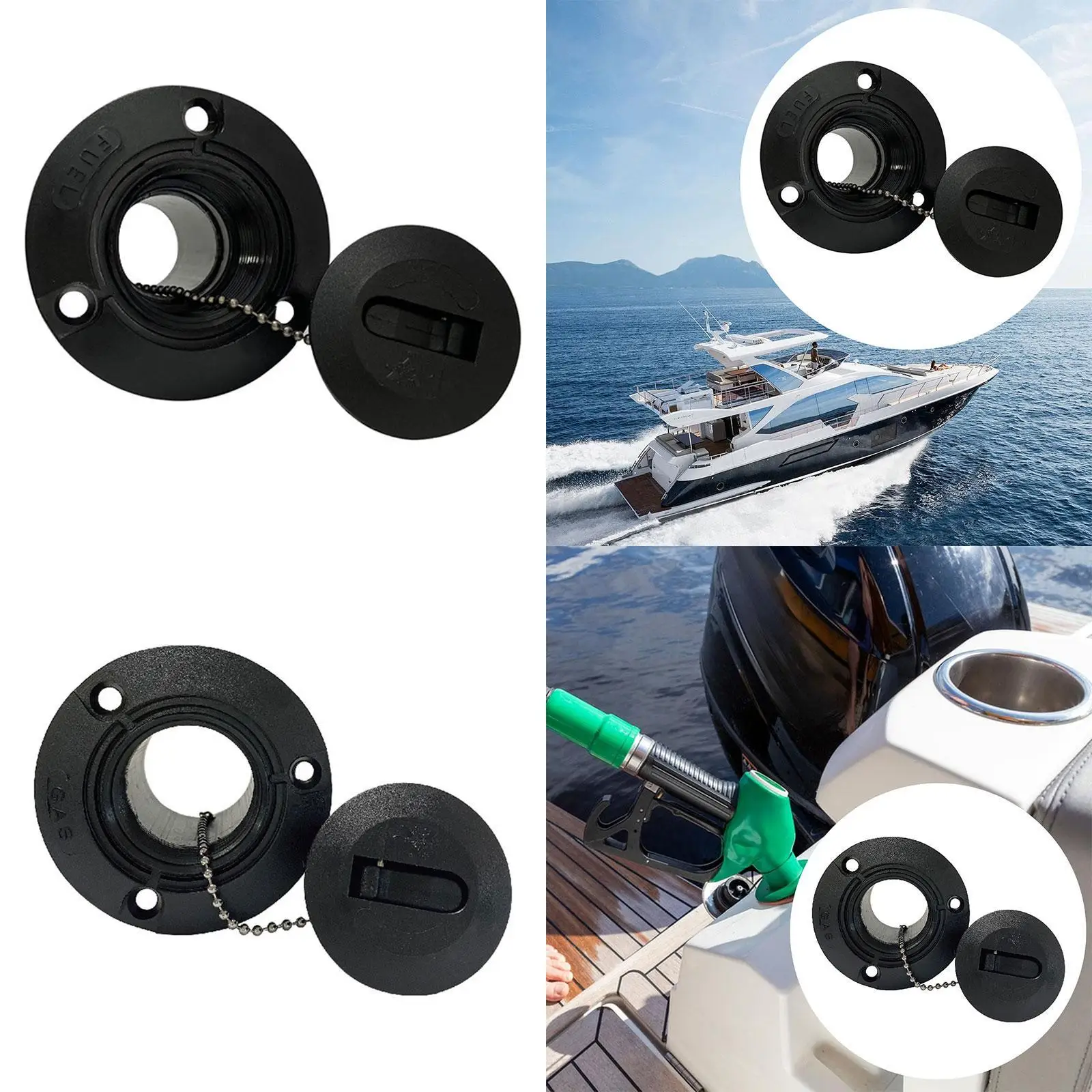 Professional Boat Deck Filler PP Material Marine Fill Inlet Spare Part Easy Install for RV Yacht