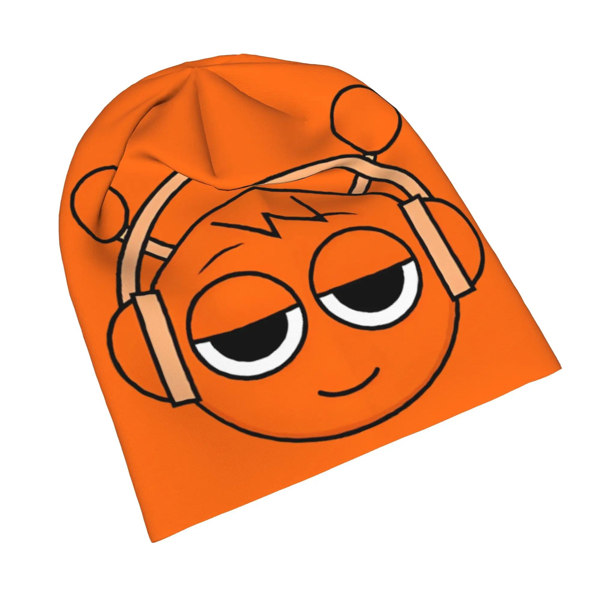 S-Sprunkis Happy Oren Head Bonnet Hat Hip Hop Ski Game Skullies Beanies Hats Men's Women's Warm Thermal Elastic Caps