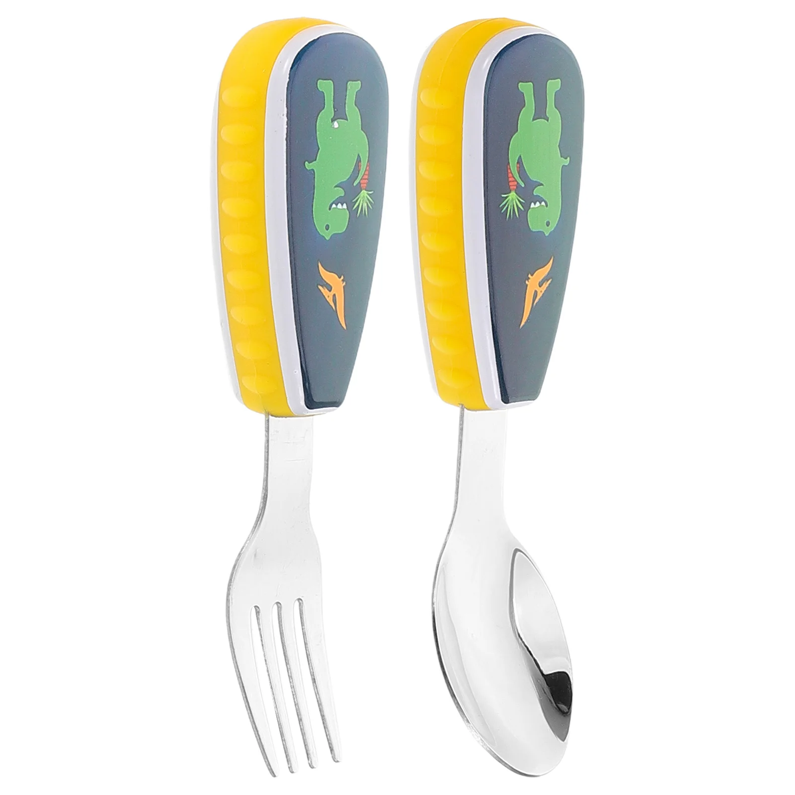 

1 set Children Cutlery Set Kids Spoons Stainless Steel Toddler Fork Spoon Baby Feeding Tableware Travel Dining Accessories