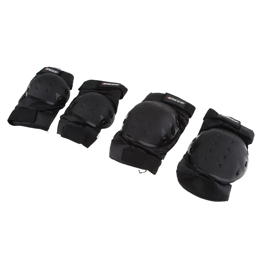 4 Pieces Knee Guards, Elbow Guards, Wrist Guards Set for Motorcycle