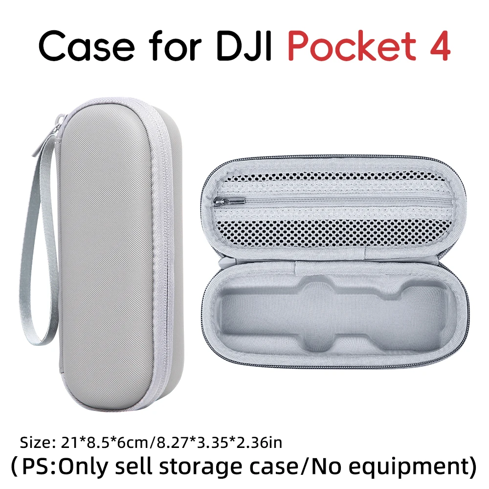 

for DJI Pocket 4 PU Handbag Shock-Resistant Dust-proof and Drop-Proof Travel Storage Case Black Gray