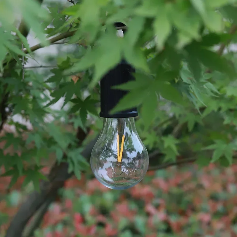 Mini Luz de Camping con filamento de tungsteno recargable por USB, bombilla LED de 2 modos de iluminación para el hogar, lámpara de emergencia impermeable para exteriores