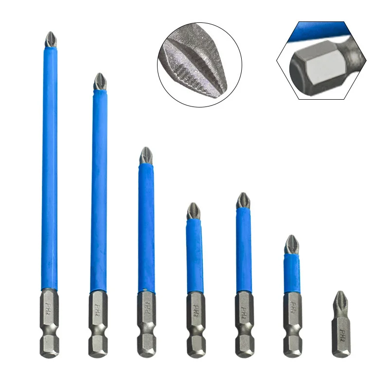 Destornillador eléctrico cruzado antideslizante, cabeza de destornillador magnético de viento para una precisión y un agarre mejorados