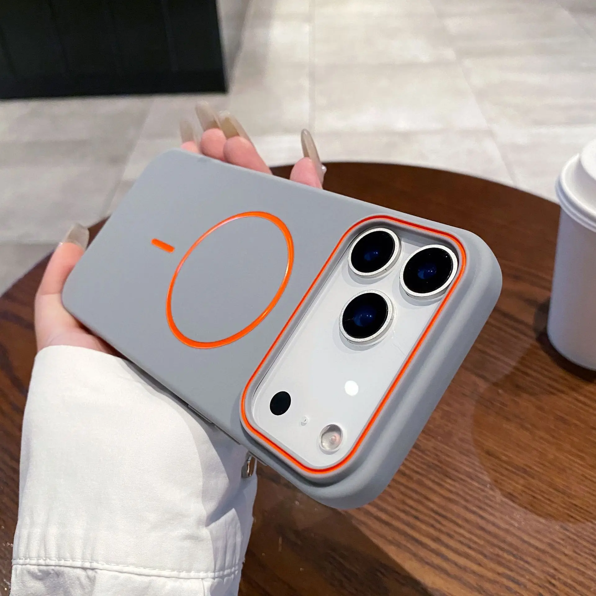 تنطبق على iPhone17 سلسلة النفط يقطر غرامة حلقة ماتي المغناطيسي حالة الهاتف المحمول آيفون 17 مصنع مكافحة الإفلات بالجملة