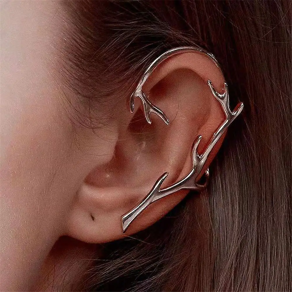 New Fashion Korean Style Branches Ear Cuff Earrings Elves Fake Piercing Earrings For Women No Piercing Jewelry Gift