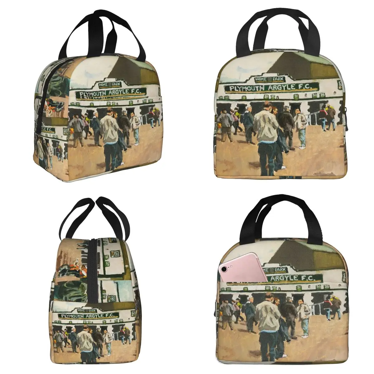 

Plymouth Argyle Insulated Lunch Bag for Kids School Cooler Thermal Food Box Tote Portable Lunch Boxes Container