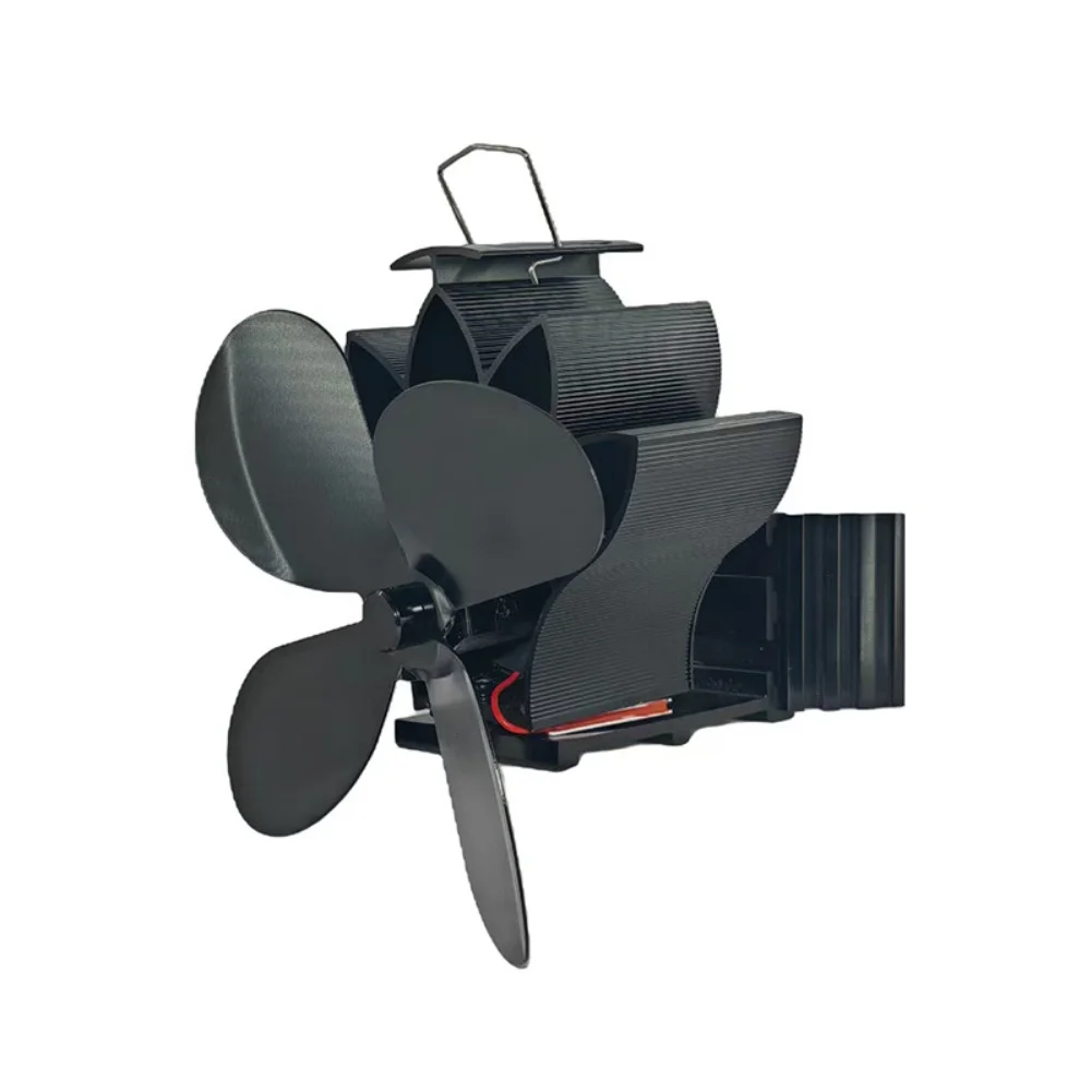 

Каминный вентилятор с четырьмя лопастями воздушного потока и зажимным механизмом для эффективного распределения тепла в холодной погоде