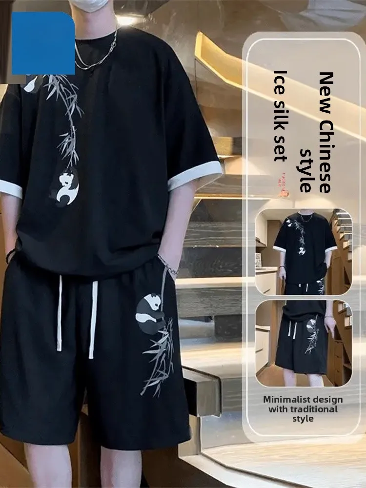 completo-sportivo-estivo-casual-jeanswest-per-ragazzi-adolescenti-t-shirt-a-maniche-corte-e-pantaloncini-elegante-completo-due-pezzi-in-fibra-di-poliestere