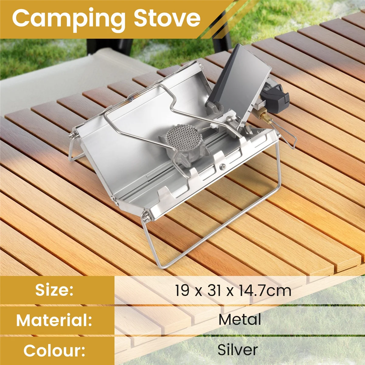 ABAZJ Camping Stove Outdoor Portable Windproof High-Power Cassette Gas Stove Picnic Accessories
