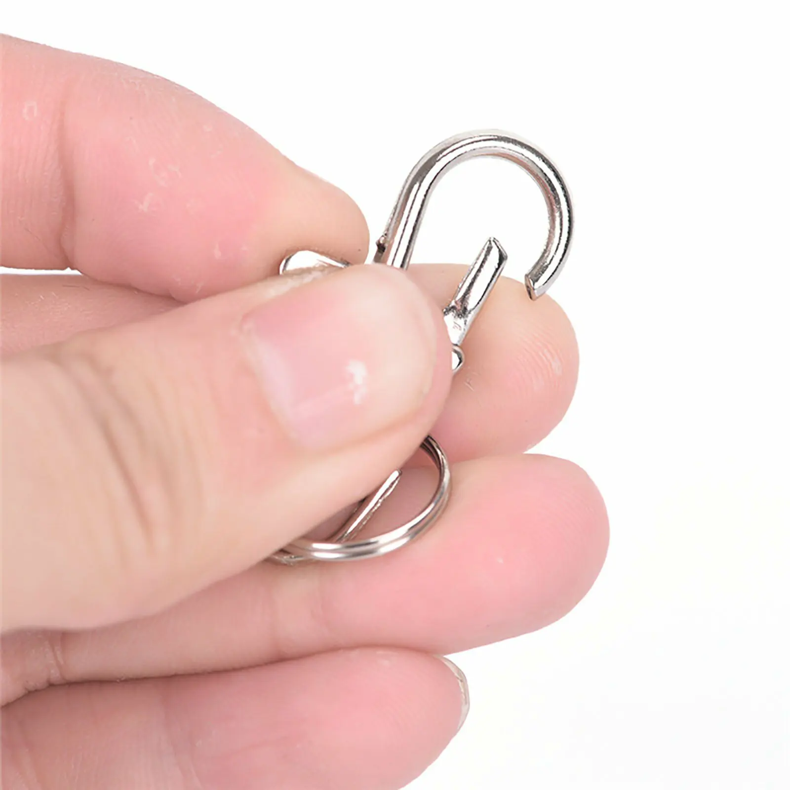 100Pcs Swivel Clasp Hooks with Split Key Rings, Alloy Metal Durable Keychain Clips for DIY Jewelry Craft Making