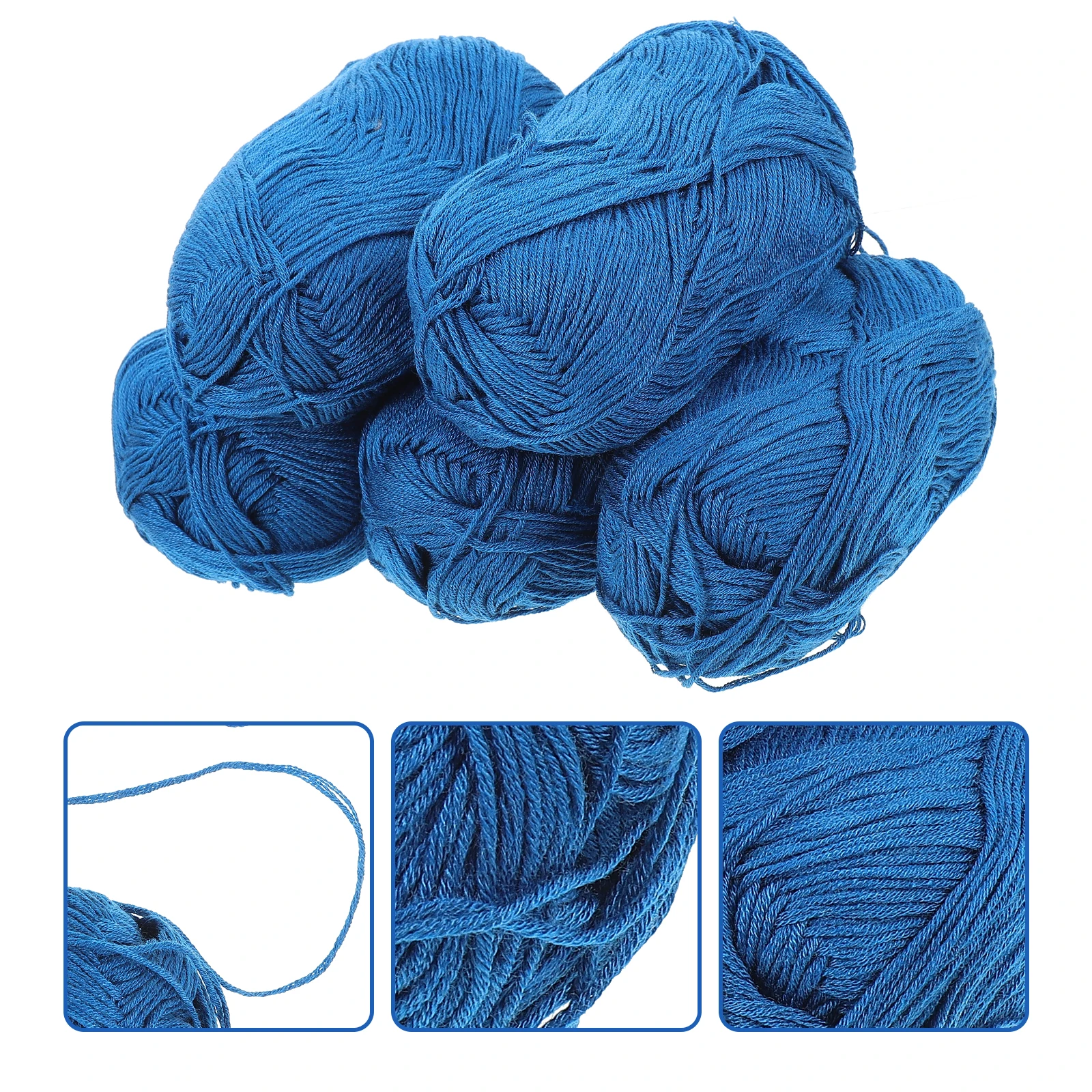 

5pcs 5 Rolls Household Crochet Yarns Comfortable Non-Irritating Diy Craft Thick Flexible Knitting Yarn All Seasons Portable