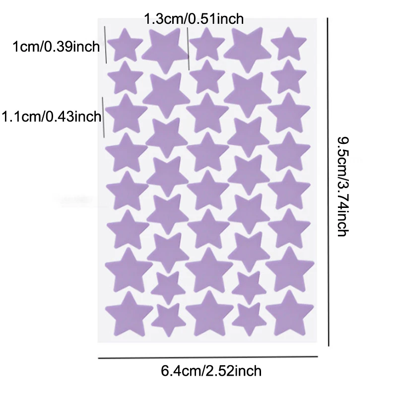 72/80Pcs 귀여운 스타 하트 여드름 치료 스티커 - 얼굴 스킨 케어 뷰티 액세서리를위한 다채로운 보이지 않는 여드름 커버 패치