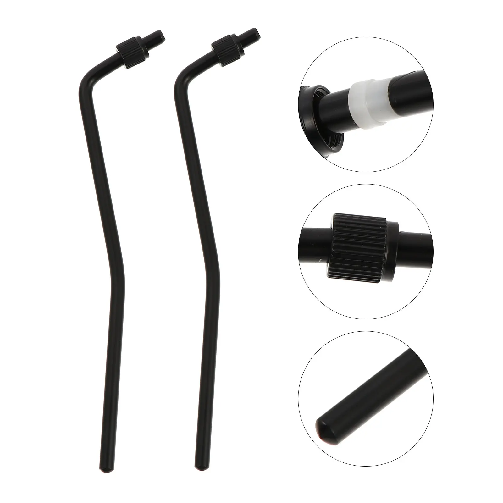 

2pcs Double Tremolo Arm 9Mm Thread Nut Sturdy Vibrato Bar For Electric Guitar Replacement Whammy Lever Double Vibrato Arm For