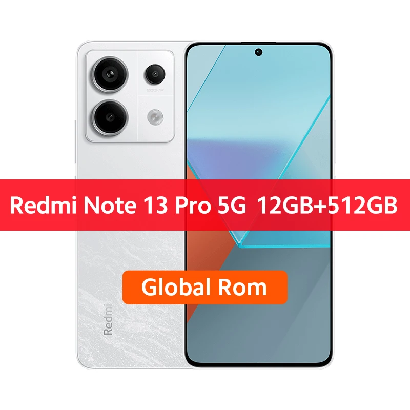 Global ROM Xiaomi Redmi Note 13 Pro 5G Smartphone Snapdragon 7s Gen 2 120Hz Screen 5100mAh 67W Fast Charging Cellphone 8GB 256G