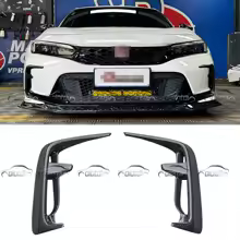 For Honda CIVIC 11TH FL5 TYPE R Carbon Fiber Front Spoiler Bumper Side Splitters Canards Trims Auto Tuning - AliExpress 34