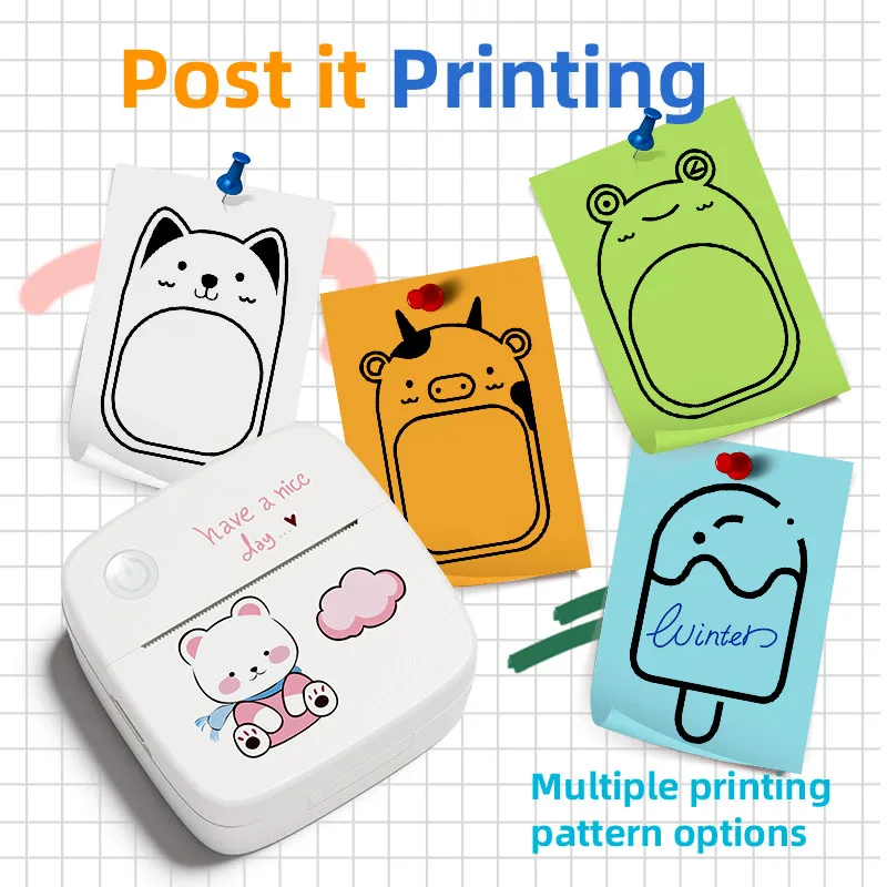 B2 Mini Printer Sticker Thermal Inkless Printer iOS Android Bluetooth Portable Printers Photo Printing Maker for iPhone Xiaomi