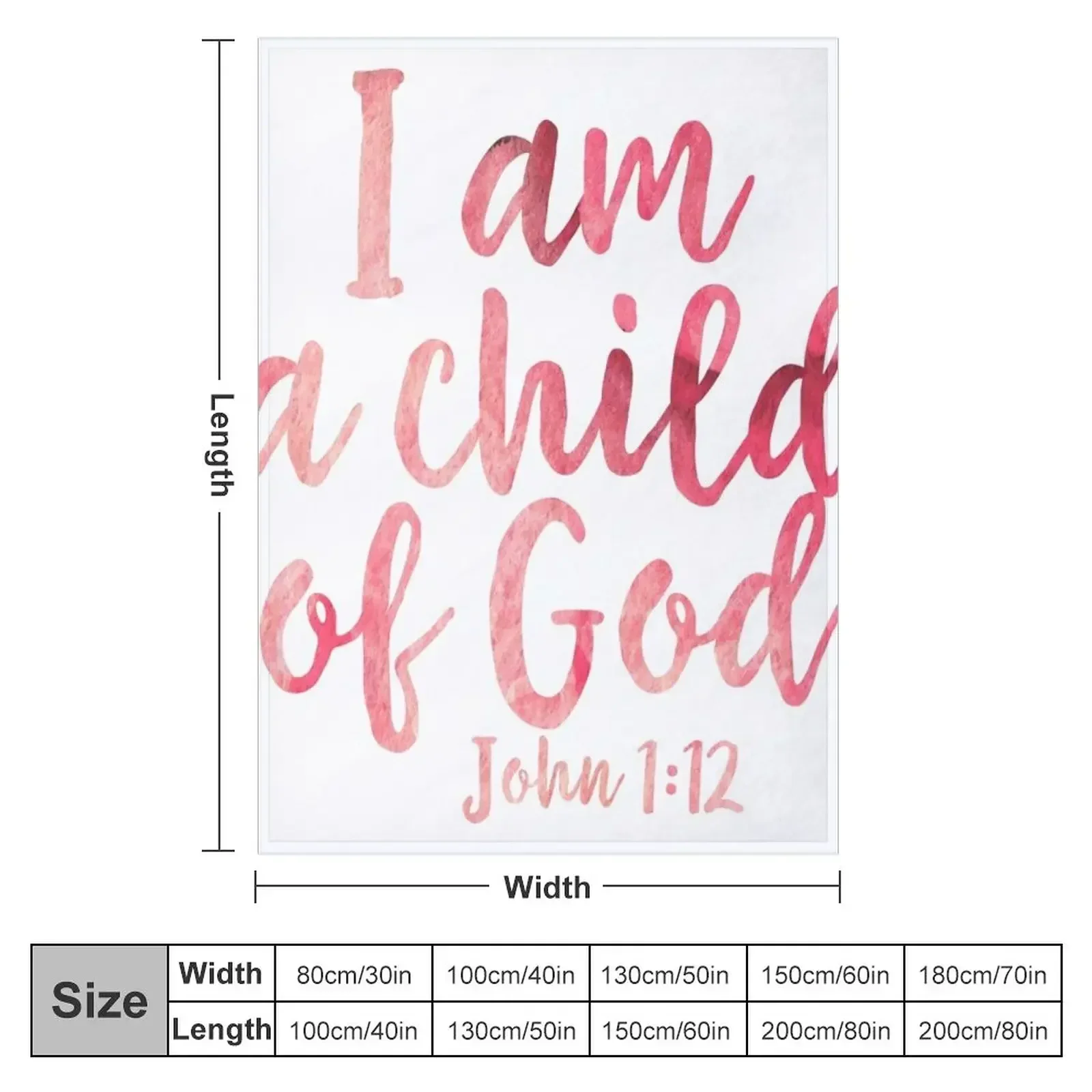 I Am A Child Of God - John 1:12 Throw Blanket Loose anime Luxury Throw Luxury St Luxury Brand valentine gift ideas Blankets