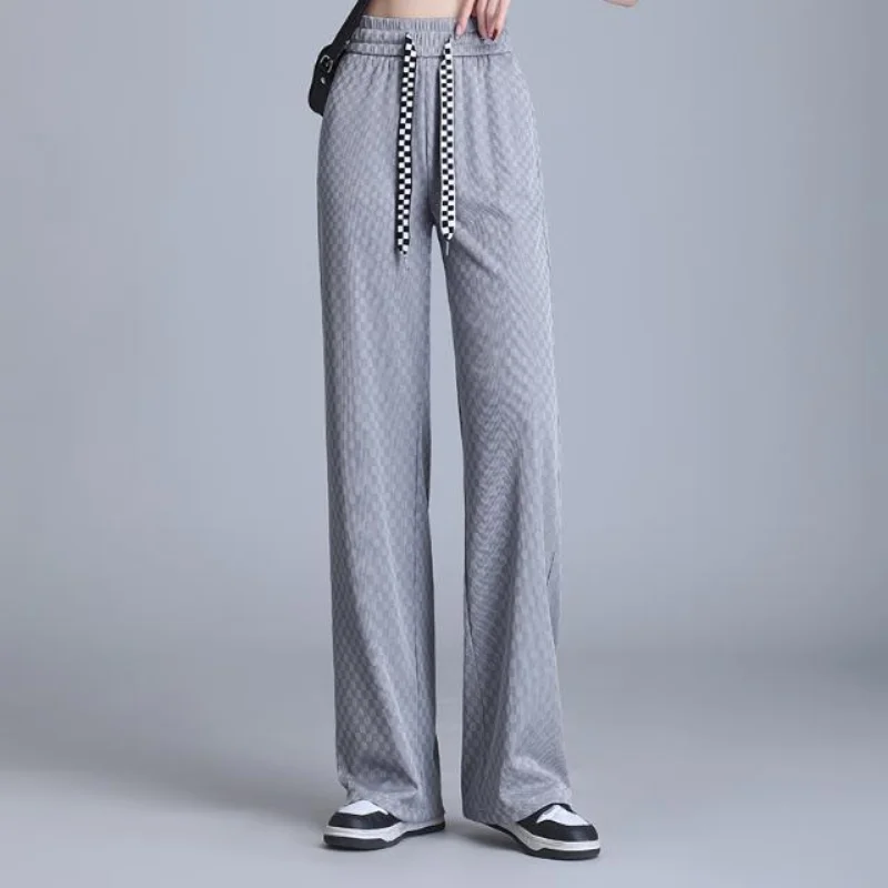 2023 New Wide-leg Pants Casual Pants Female Spring Straight Leg Pendant Feeling Fat Sister Summer Pants Loose Slimming