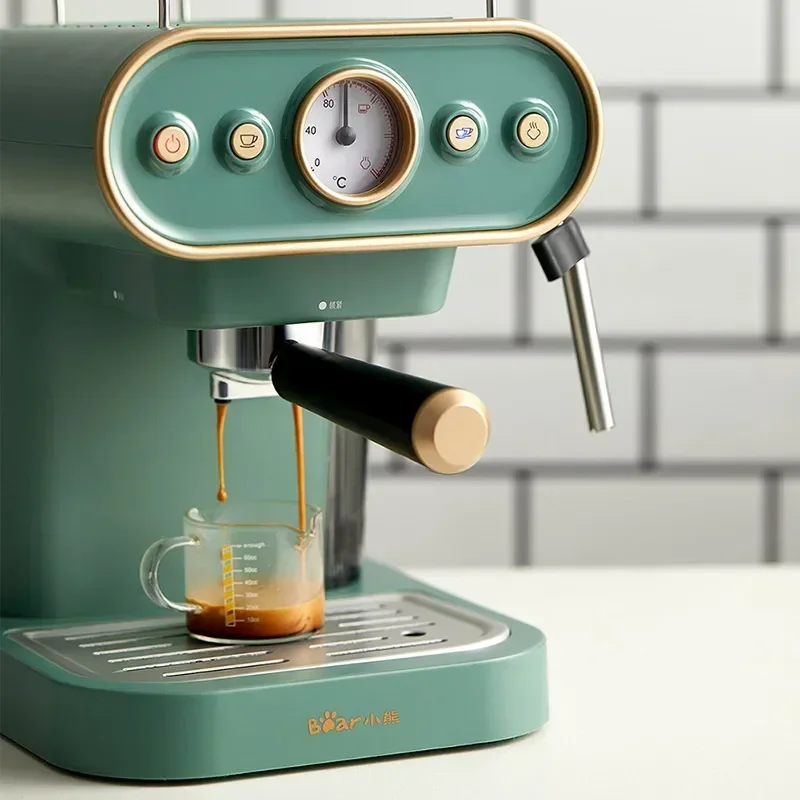 Italian Pump Press Coffee Machine Semi-automatic Home Concentrated Vintage Steam Milk Foam Machine Small Office Coffee Maker