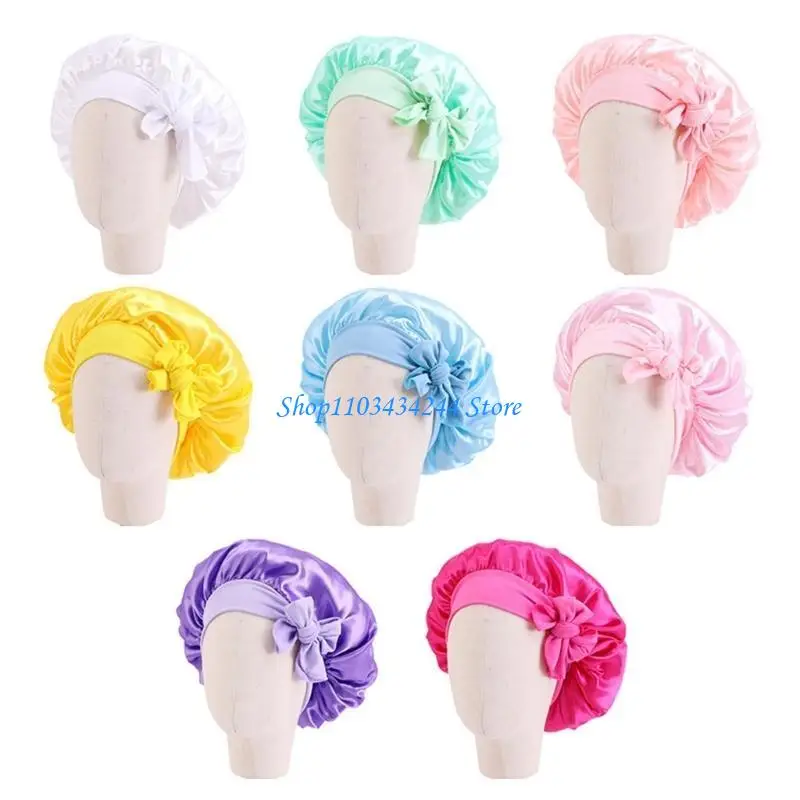 قبعة ربطة عنق للأطفال ناعمة للنوم والاستحمام لحديثي الولادة، قبعة ليلية للأطفال رائعة للنوم