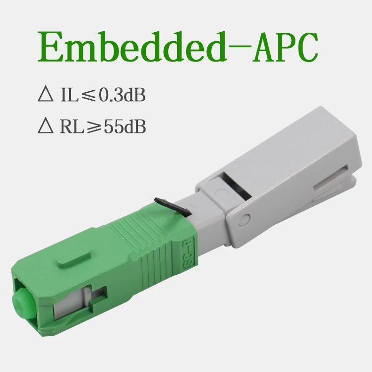 100PCS SC APC-1803 FTTH Optical fibe quick connector SC APC FTTH Fiber Optic Fast Connector SC APC Fiber Assembly connector