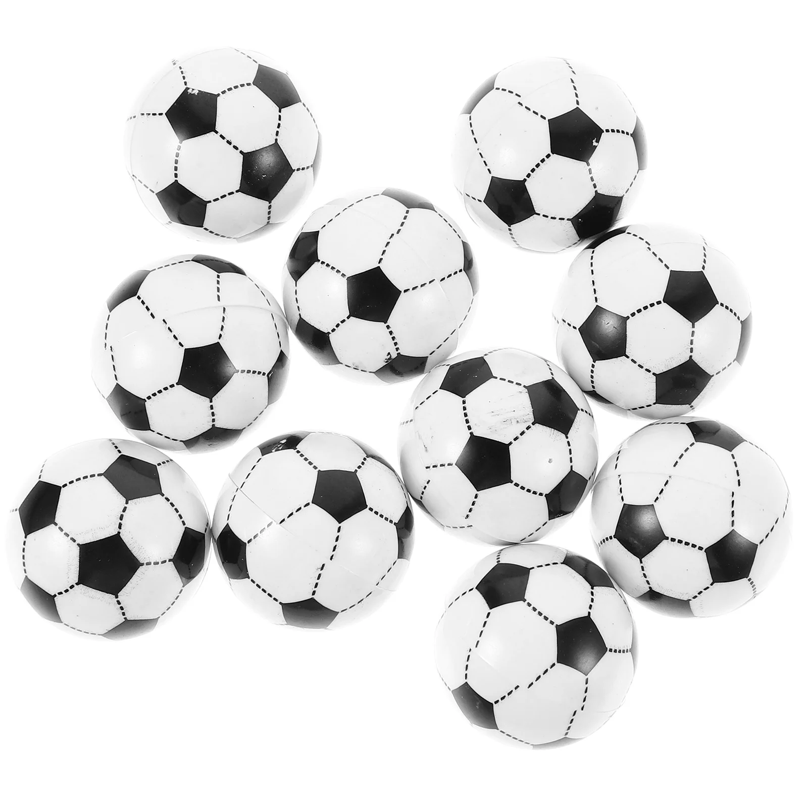 

10 Pcs Injection Molded Small Football Foosball Table Balls Desk Soccer Game Replacements Home Storage ganization
