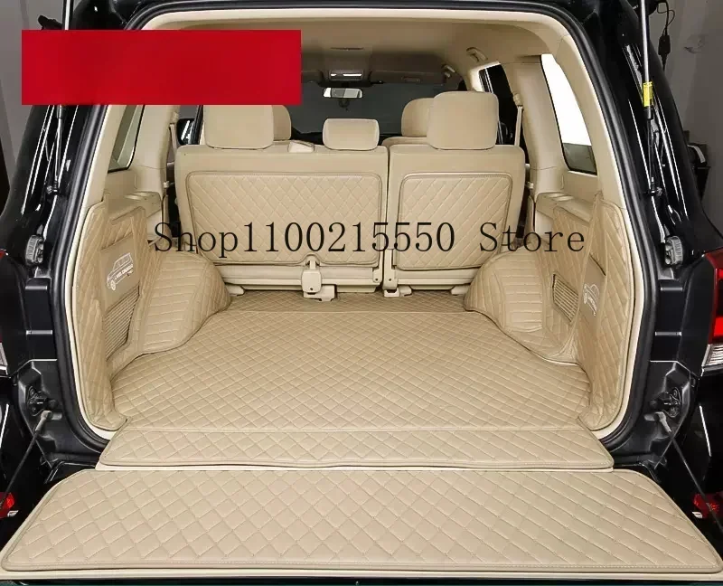 Good Special trunk mats for New Toyota Land Cruiser 200 5 seats 8 seats 08-21 waterproof boot carpets liner for LC200 styling