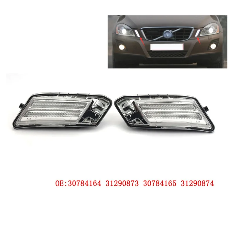 

Fog Light LED Turn Signal Indicator Front Bumper Bar Light For Volvo XC60 2008-2013