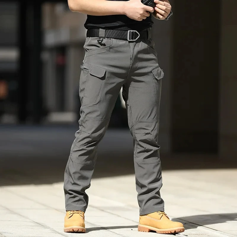 Pantalones elásticos de carga tácticos para hombre, pantalón de combate, senderismo, senderismo, Camping, escalada, correr, deporte, ciclismo, trabajo al aire libre, primavera y otoño