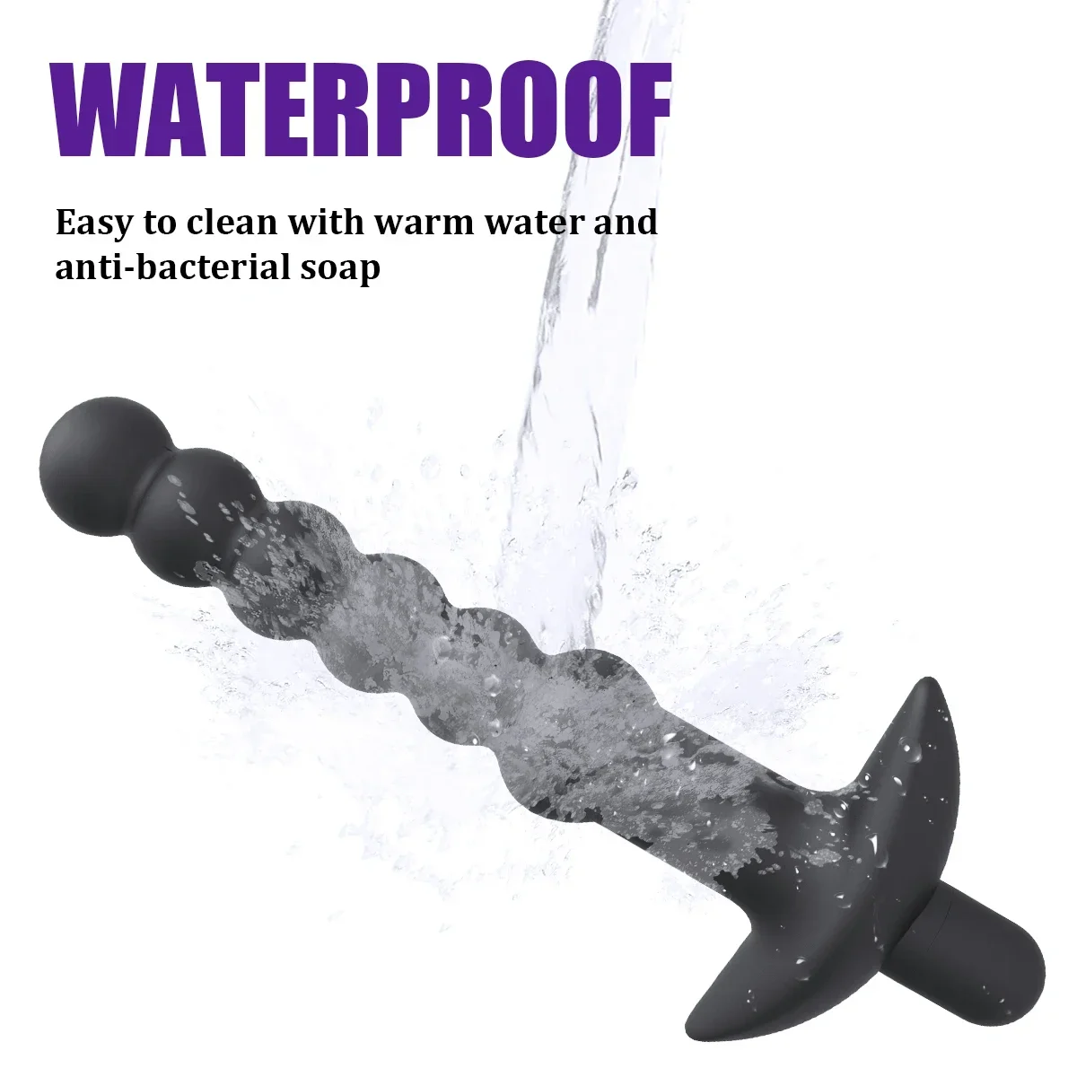 Silicone 10 Speeds Anal Plug Prostate Massager Vibrator Butt Plugs 6 Beads Sex Toys for Woman Couple Men Adult Product Sex Shop - Image 6