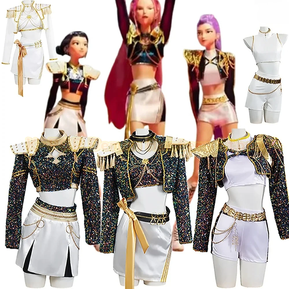 

2025halloween Rumi Zoey Mira Cosplay KPop chasseurs de démons Cosplay Costume perruque filles Costume enfant fête jeu